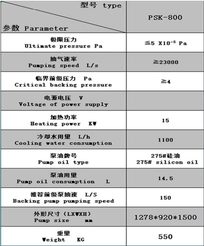 PSK系列高真空油扩散泵  PSK-800